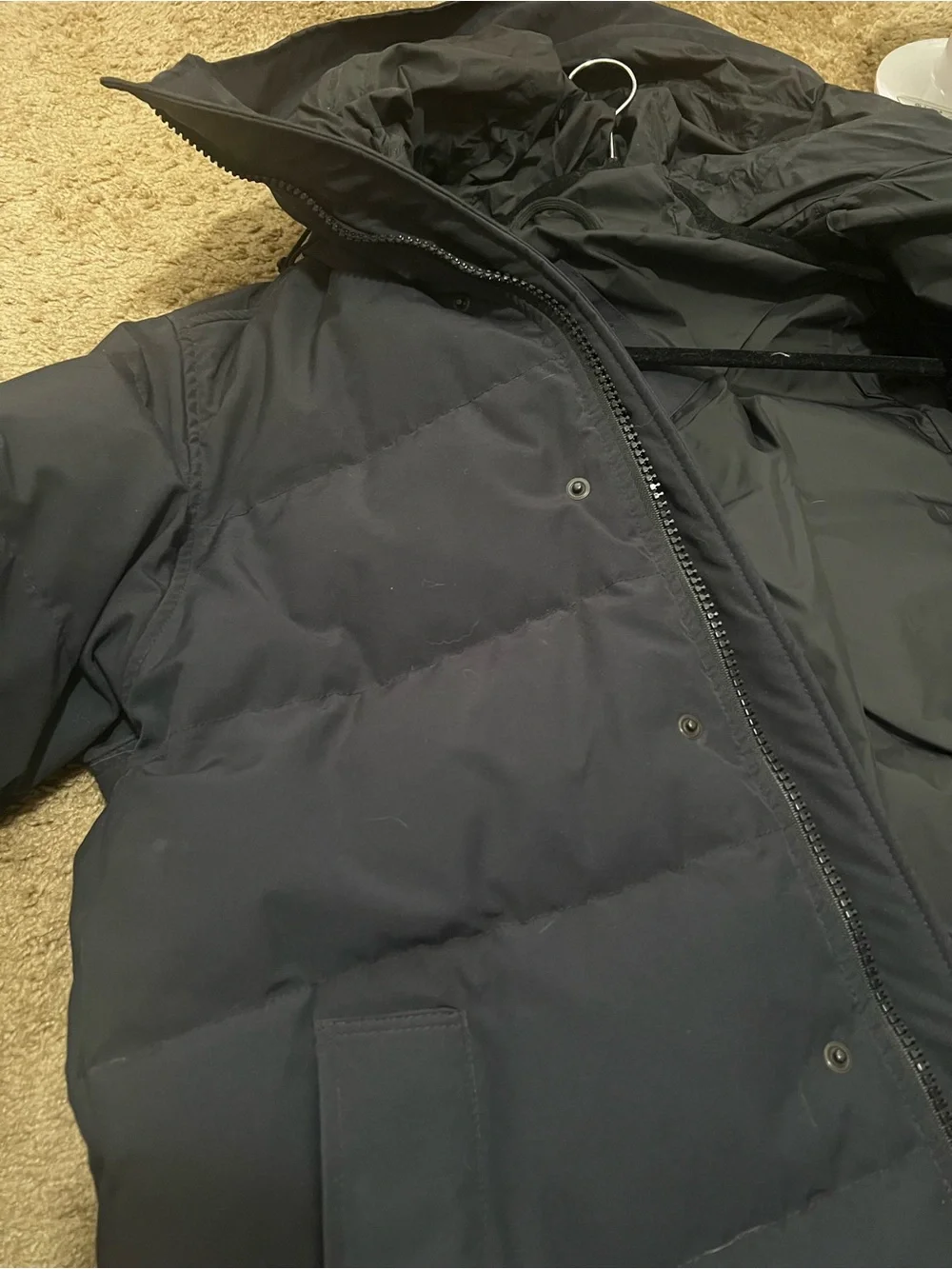 Canada Goose Blue Men's Insulated Down Puffer Parka with Hood Size XL